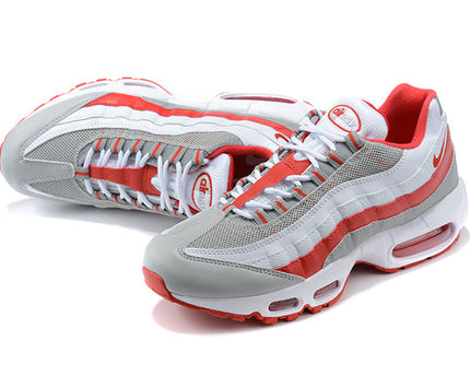 Men's Nike Air Max 95 Grey Fog Hyper Red Shoes