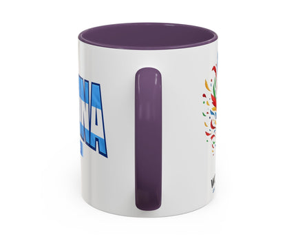 Argentina Vamos Argentina Mug , Accent Coffee Mug, Flag Text Design