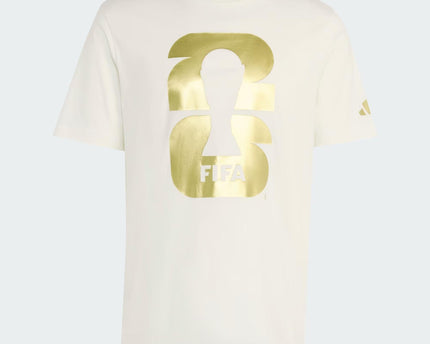 2026 Adidas FIFA White Metallic Gold Logo T-Shirt