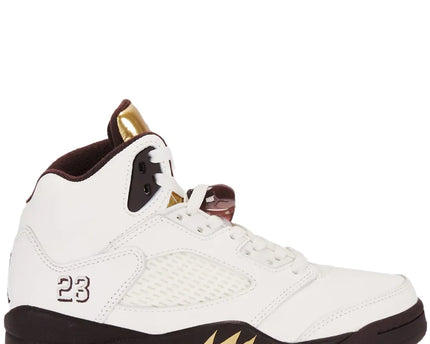 Men's Nike Air Jordan 5 Retro Brown And Gold Shoes