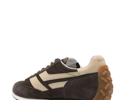 Men's Tom Ford Mick Panelled Cedar Brown Sneakers