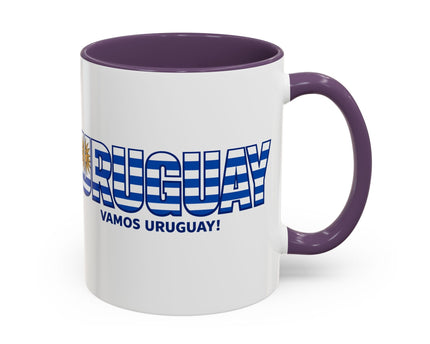 Uruguay Vamos Uruguay Mug, Accent Coffee Mug, Soccer World Cup, Gift for Dad
