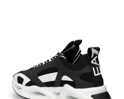 Men's Ea7 Emporio Armani Sneakers With Mesh Panels Black Sneakers