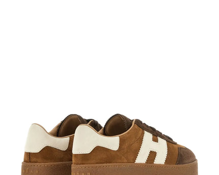 Men's Hogan Cool Suede Platform Brown Sneakers