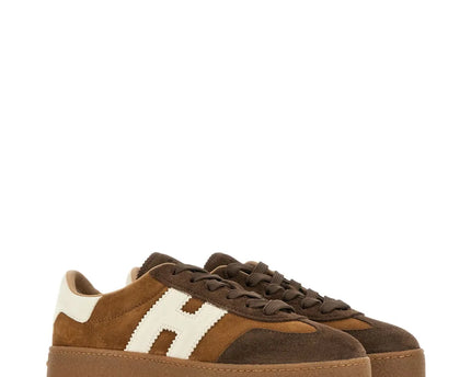 Men's Hogan Cool Suede Platform Brown Sneakers