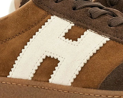 Men's Hogan Cool Suede Platform Brown Sneakers