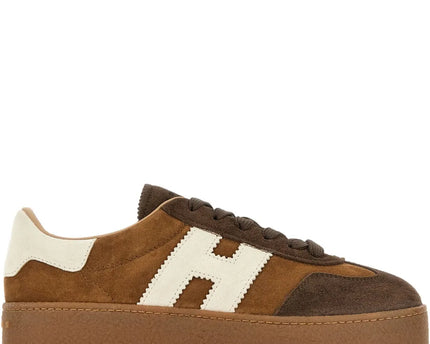 Men's Hogan Cool Suede Platform Brown Sneakers