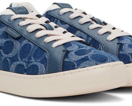Men's Coach Clip Low-Top Skateboard Blue Lowline Sneakers