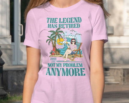 The Legend Has Retired - Personalized Customized T-shirt - Retirement Gift For Dad, Mom, Grandpa, Grandma