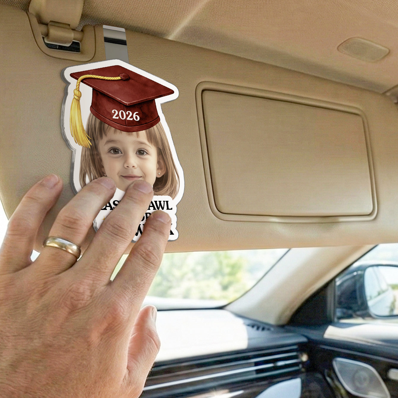 Custom Photo Look Who Graduated - Personalized Car Visor Clip - Special Gift For Family Members, Best Friends, Siblings