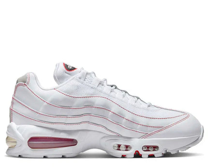 Men's Nike Air Max 95 Big Bubble White University Red Shoes