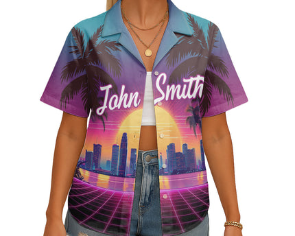 Custom Photo Sunset Pop - Personalized Customized Hawaiian shirt