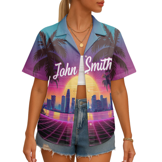 Custom Photo Sunset Pop - Personalized Customized Hawaiian shirt