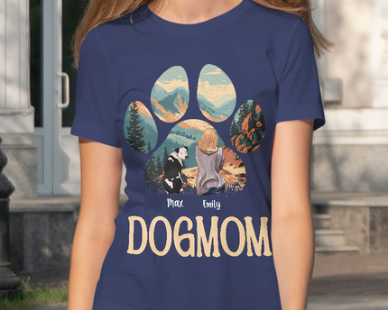 Dog Mom Personalized Custom T-Shirt Gift For Dog Lovers