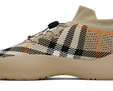 Men’s Burberry burbery Neptune Check Knit Sand Ip Check Sneakers