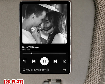 Custom Music Photo Couple Custom Photo - Personalized Car Visor Clip - Special Gift For Couple, Him, Her