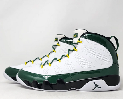 Men's Nike Air Jordan 9 Oregon Ducks Shoes