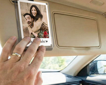 Custom Photo Love I Love You Forever - Personalized Car Visor Clip - Special Gift For Couple, Him, Her