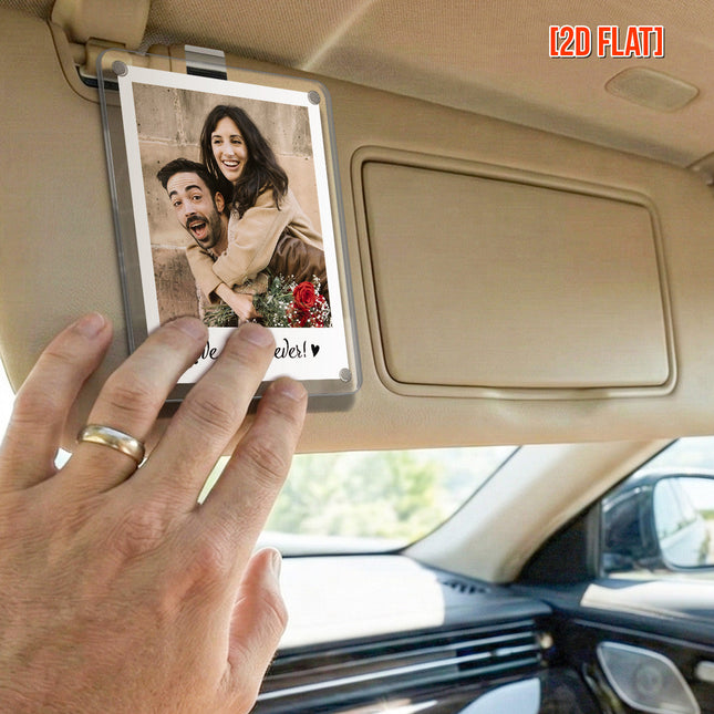 Custom Photo Love I Love You Forever - Personalized Car Visor Clip - Special Gift For Couple, Him, Her