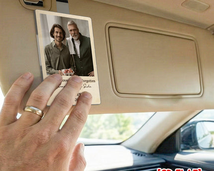 Custom Photo Always By My Side - Personalized Car Visor Clip - Special Gift For Family Members, Dad, Mom