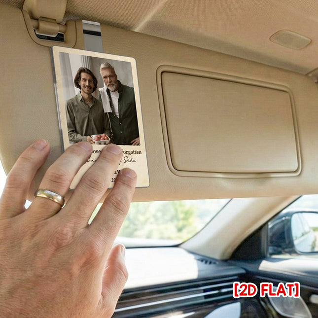 Custom Photo Always By My Side - Personalized Car Visor Clip - Special Gift For Family Members, Dad, Mom