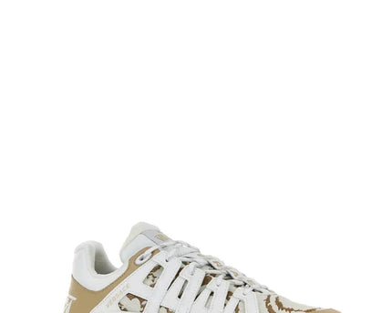 Men's Versace Men's Trigreca Lace Up Barocco Print White Sneakers