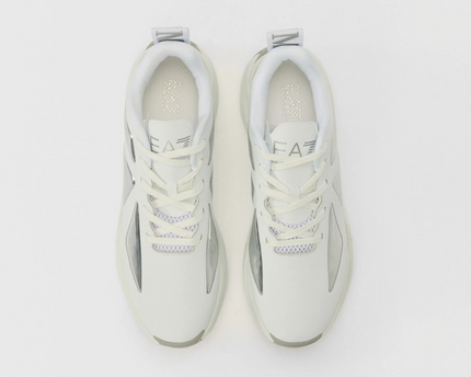 Men's EA7 Emporio Armani US25EA25 X8X220 Trainers White Silver Sneakers