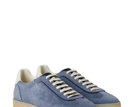 Men’s Brunello Cucinelli Suede Ice Blue Sneakers