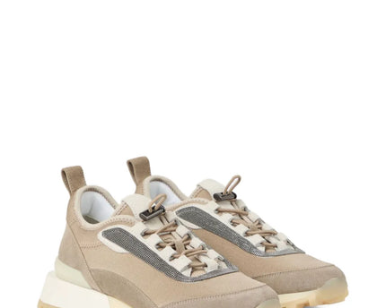 Men’s Brunello Cucinelli Mesh Beige Sand Sneakers
