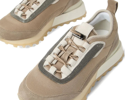 Men’s Brunello Cucinelli Mesh Beige Sand Sneakers