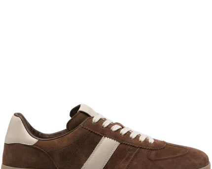 Men's Tom Ford Suede Sneakers With Panels Chocolate Brown