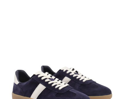 Men's Tom Ford Suede Sneakers With Panels Dark Blue