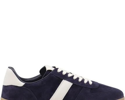 Men's Tom Ford  Archer Suede Dark Blue Sneakers