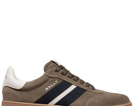 Men's Bally Retro Crest Khaki Green Sneaker