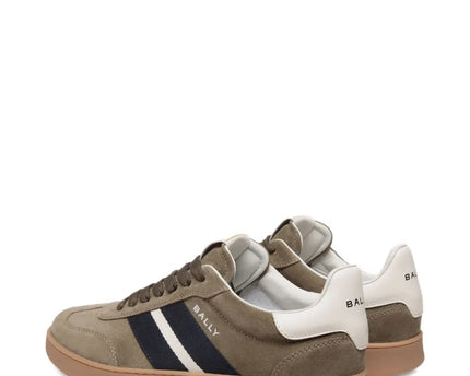 Men's Bally Retro Crest Khaki Green Sneaker