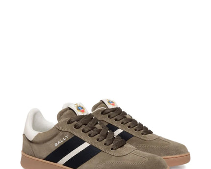 Men's Bally Retro Crest Khaki Green Sneaker