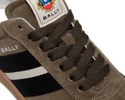 Men's Bally Retro Crest Khaki Green Sneaker