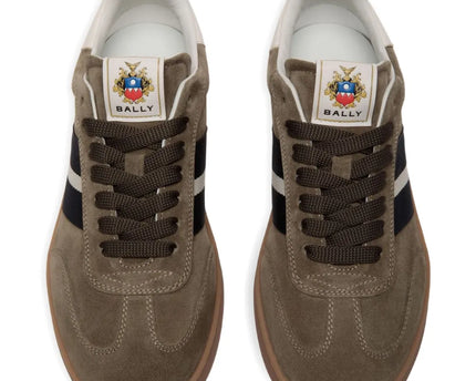 Men's Bally Retro Crest Khaki Green Sneaker