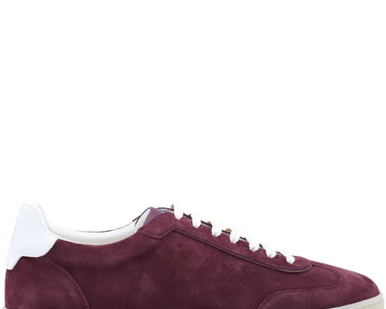 Men’s Brunello Cucinelli Suede Bordeaux Sneakers