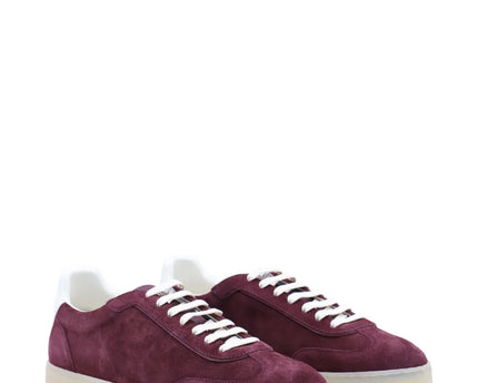 Men’s Brunello Cucinelli Suede Bordeaux Sneakers