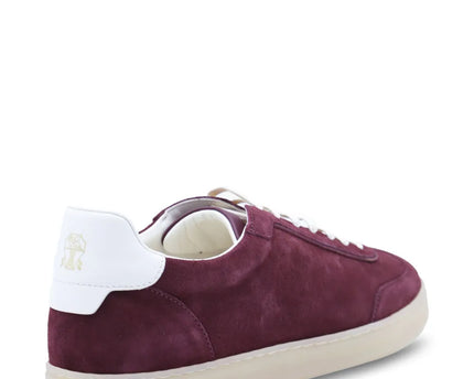 Men’s Brunello Cucinelli Suede Bordeaux Sneakers