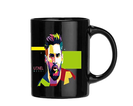Gen7 Messi Caricature l Barcelona Full Black Printed Coffee Mug