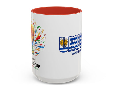 Uruguay Vamos Uruguay Mug, Accent Coffee Mug, Soccer World Cup, Gift for Dad