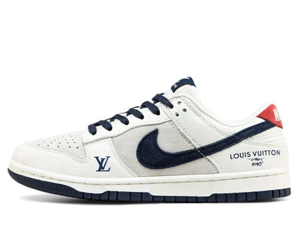Men's SB Dunk Low x Louis Vuitton Grey Blue Red Sneakers