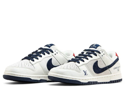 Men's SB Dunk Low x Louis Vuitton Grey Blue Red Sneakers