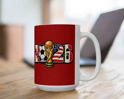 Spain World Cup 2026 Mug, Red Ceramic Coffee Cup, Spain Flag, Soccer Fan Gift