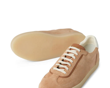 Men’s Brunello Cucinelli Suede Light Brown Sneakers