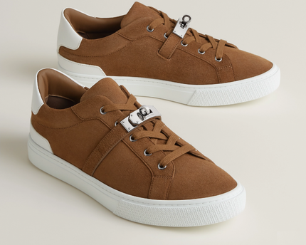 Men's Hermes Day Brown Sneakers