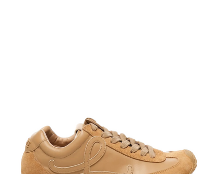 Men' Loewe Ballet Runner 2.0 In Nylon And Calfskin Beige Sneaker