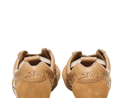 Men' Loewe Ballet Runner 2.0 In Nylon And Calfskin Beige Sneaker